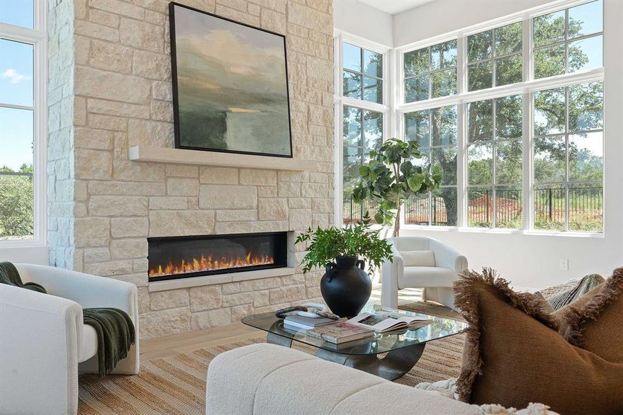 Slot Natural Gas Fireplace