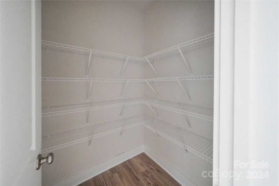 Walk-In Pantry with abundant storage.