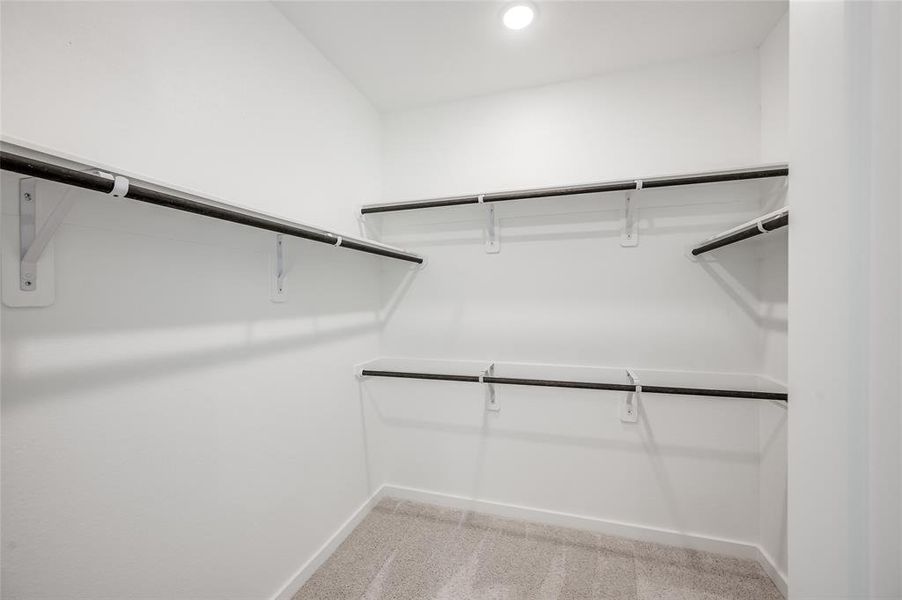 Spacious walk-in closet.