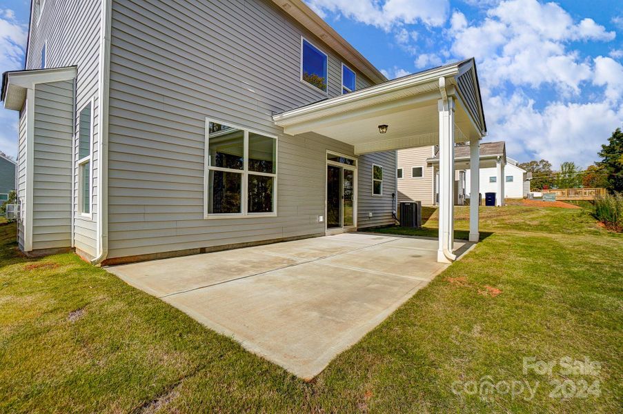 Homesite 349 will feature the covered porch and a 12x12 patio