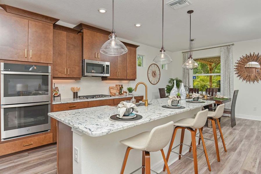 Sandalwood new home kitchen at Tea Olive Terrace by William Ryan Homes Tampa