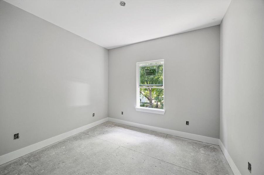 Third bedroom located on the second floor overlooks the backyard.