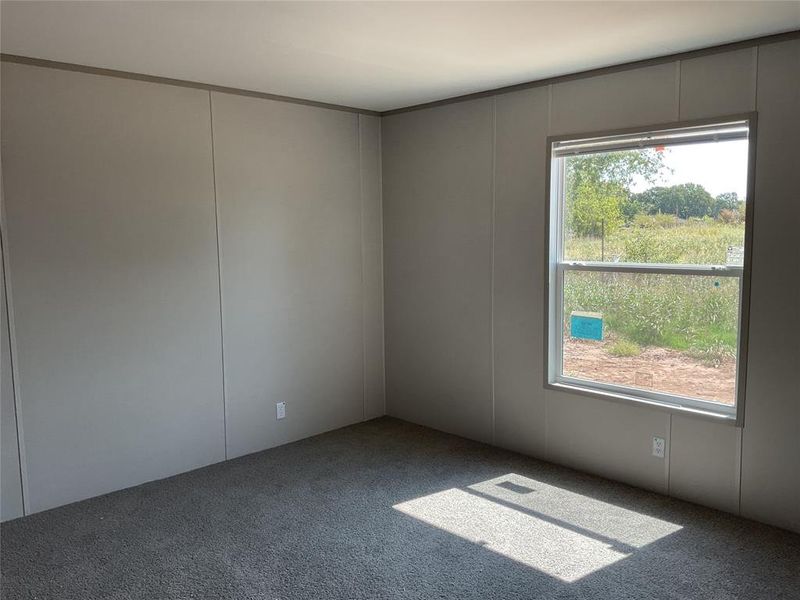 Carpeted empty room featuring a healthy amount of sunlight