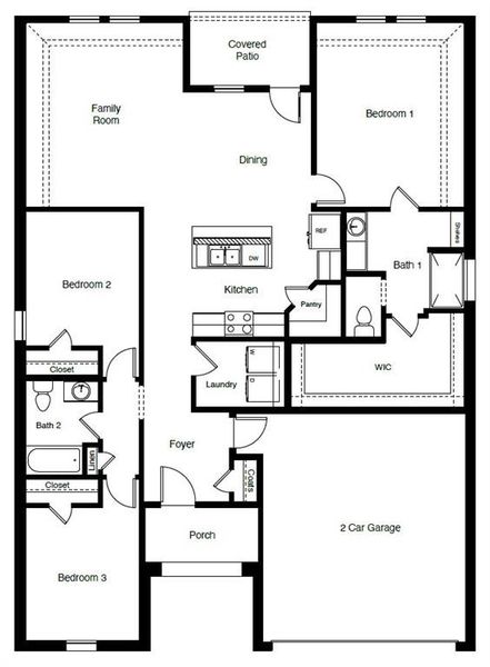 D.R. Horton's Denton floorplan - All Home and community information, including pricing, included features, terms, availability and amenities, are subject to change at any time without notice or obligation. All Drawings, pictures, photographs, video, square footages, floor plans, elevations, features, colors and sizes are approximate for illustration purposes only and will vary from the homes as built.