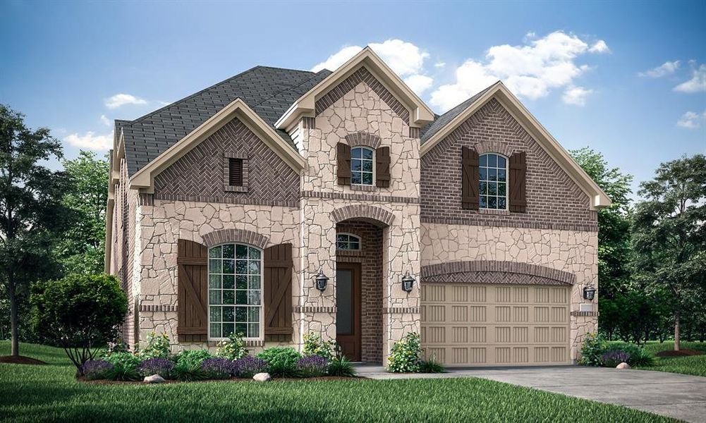 New construction Single-Family house 619 Rustic Trail, Argyle, TX 76226 Somerville II w/Theater- photo