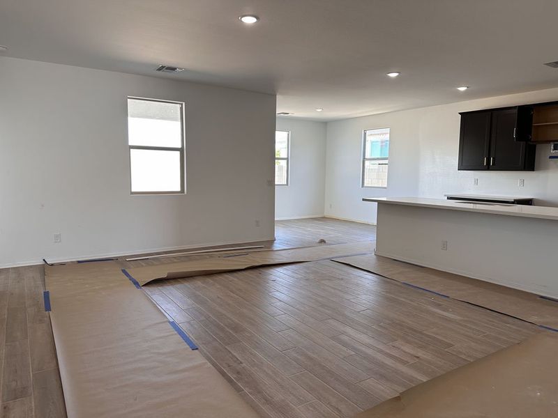 Great room, kitchen and dining nook