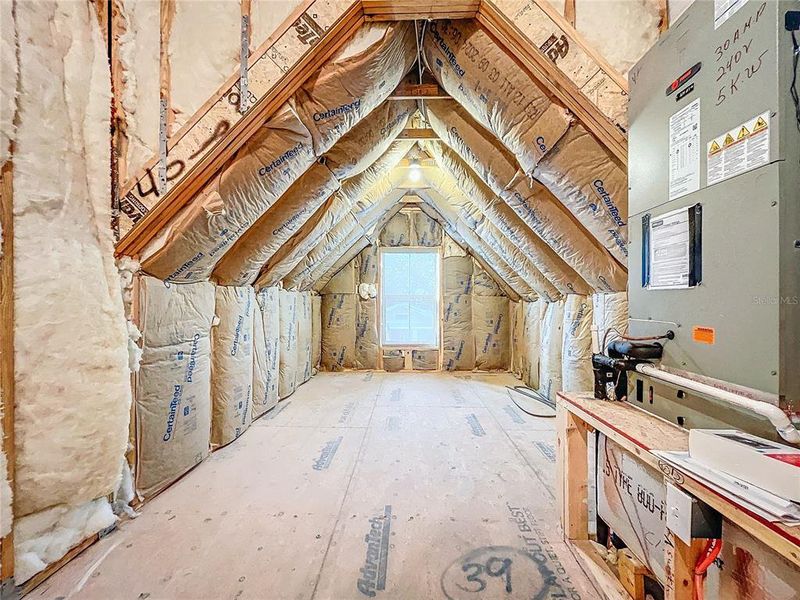 Walk-in Attic storage (or finish off for an extra room)