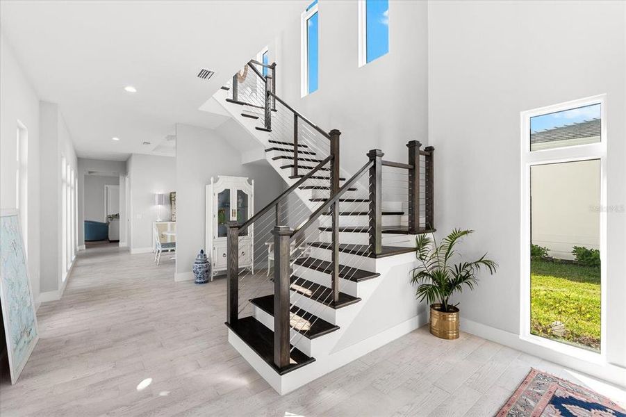 Wood stairwell for the most discerning buyer.