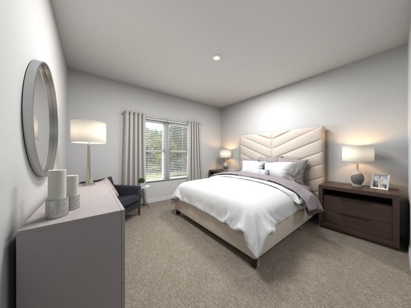 Rendering of Primary Bedroom in Holly Floorplan