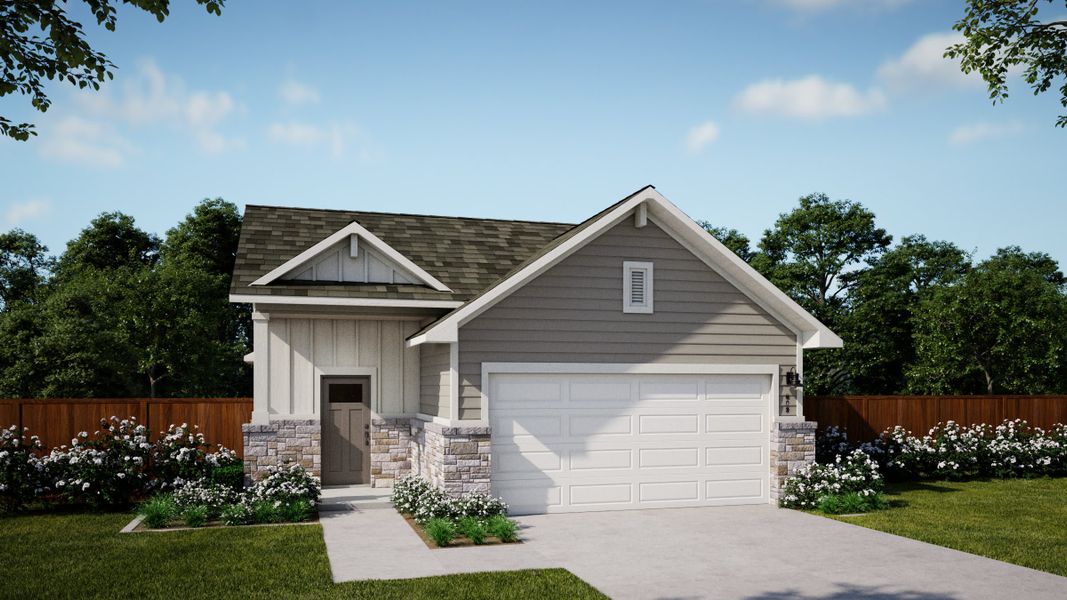 Elevation F | Tatum at Village at Manor Commons in Manor, TX by Landsea Homes