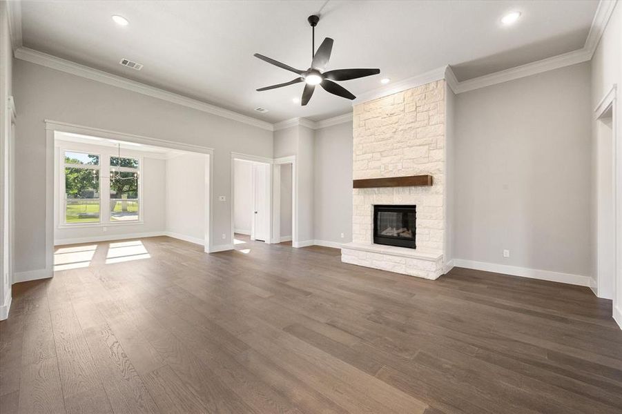 Living room into dining room!