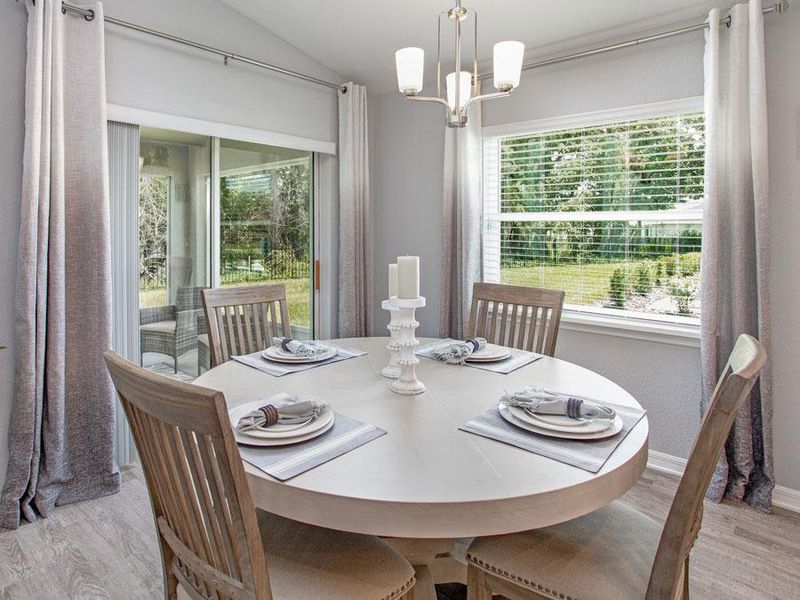 Sunny dining cafe - Raychel home plan by Highland Homes