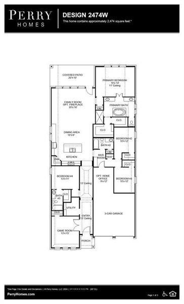 New construction Single-Family house 3231 Rockrose Place, Katy, TX 77493 Design 2474W- photo