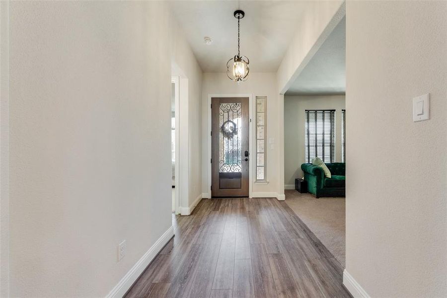 Beautiful entry door & wood floors