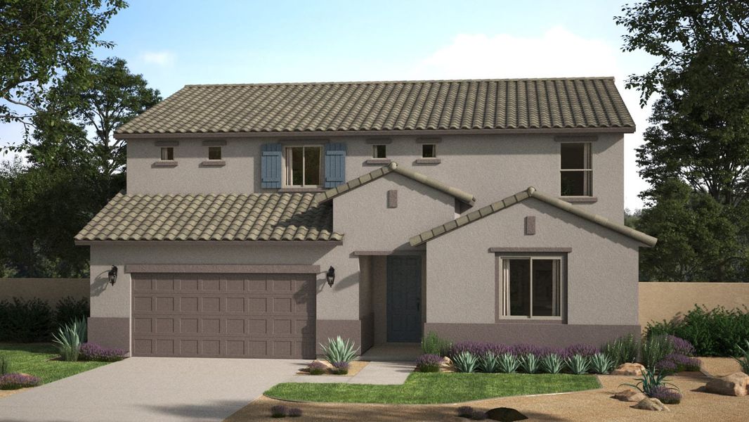 Spanish Elevation | Wrightson | Wildera – Peak Series | New Homes in San Tan Valley, AZ | Landsea Homes