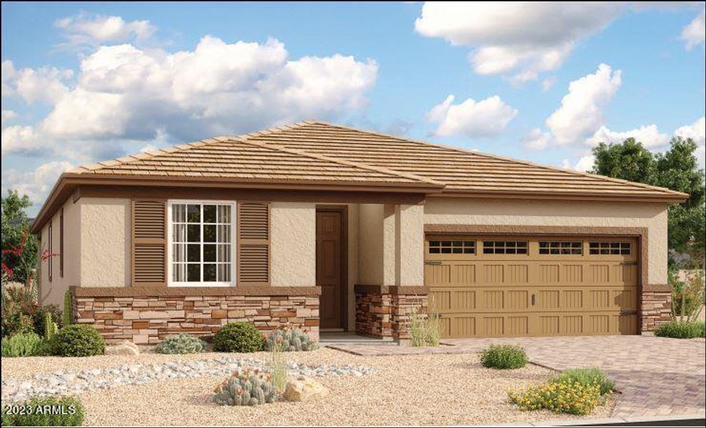 New construction Single-Family house 17646 W Running Deer Trail, Surprise, AZ 85387 Raleigh- photo