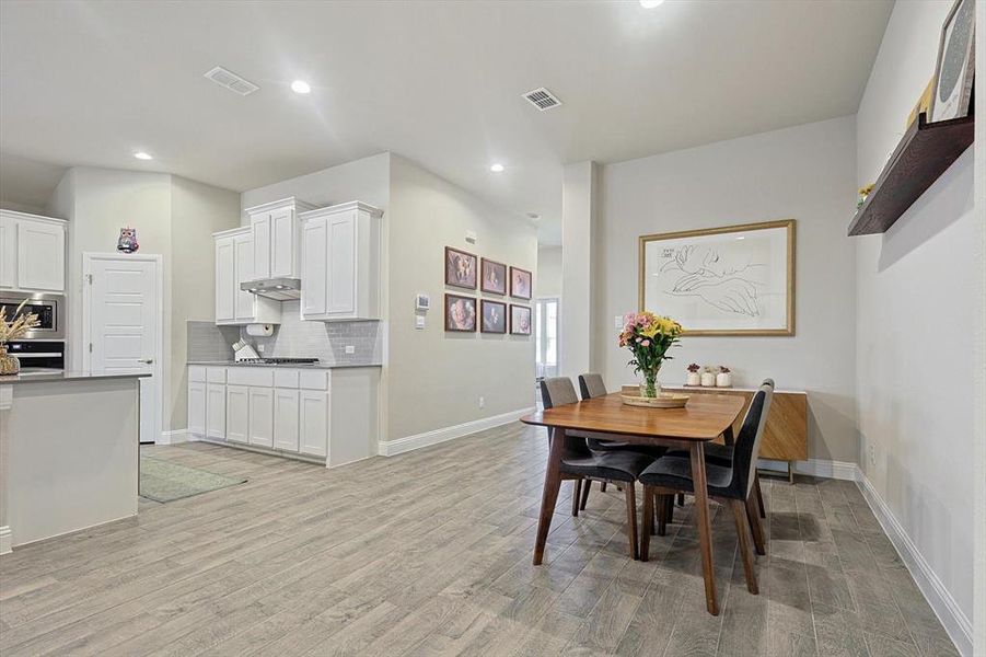 Open Concept Dining by the kitchen