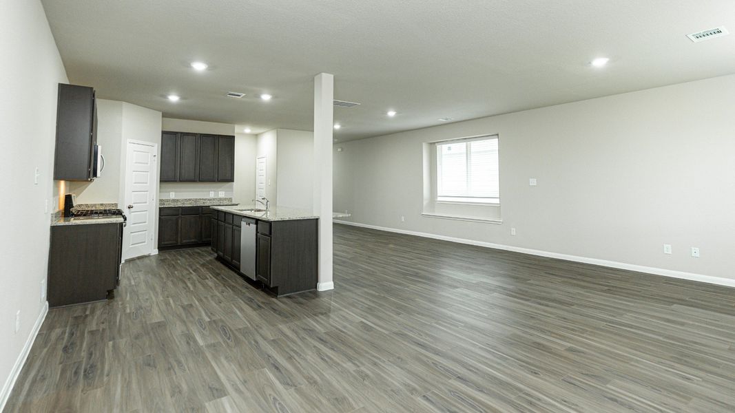 Dining Area to Kitchen and Family Room