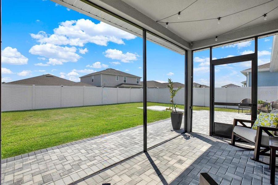 Screened in back patio