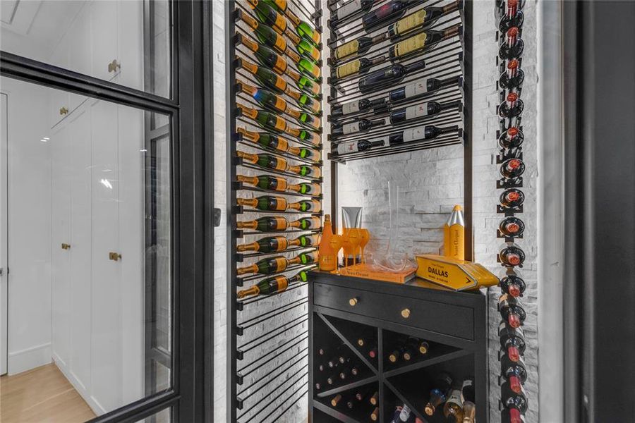 Climate controlled, custom wine cellar