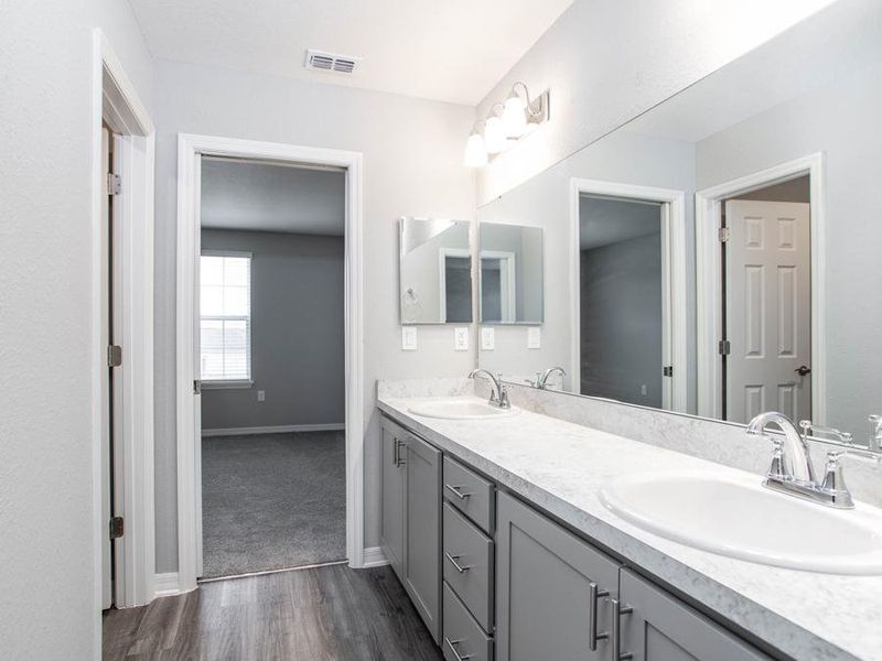 Meanwhile, the secondary bedrooms share a convenient Jack-and-Jill bath - Sydney ll by Highland Homes