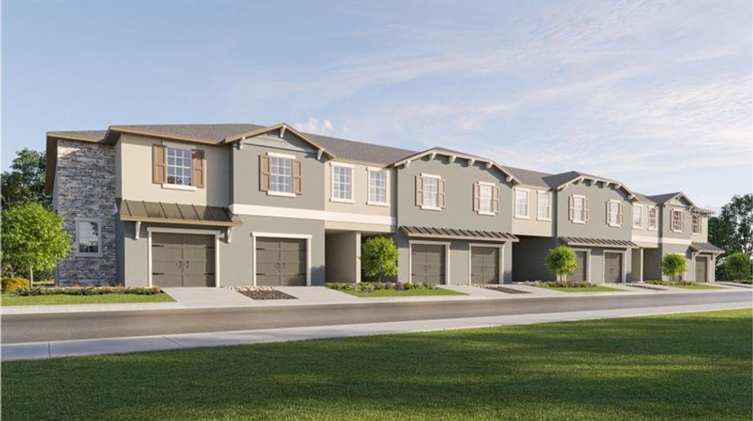 New construction Townhouse house 10901 Wishing Cloud Road, Land O' Lakes, FL 34638 St. Kitts II- photo