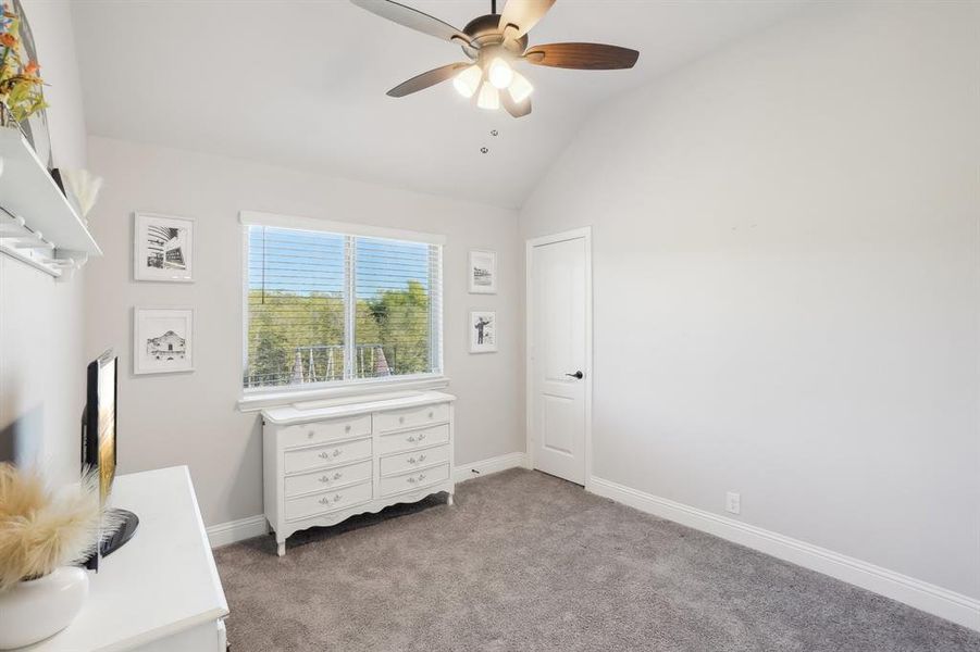 Bedroom #2 with ceiling fan