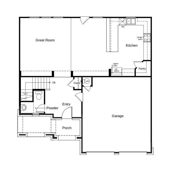 This floor plan features 3 bedrooms, 2 full baths, 1 half bath and over 2,200 square feet of living space.