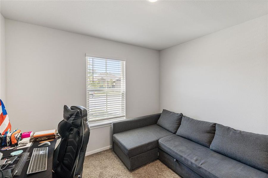 View of carpeted office space