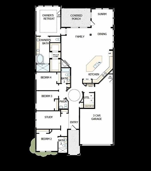 Floorplan: The success of a floorplan is the way you can move through it…You’ll be amazed at how well this home lives…We call it traffic patterns.