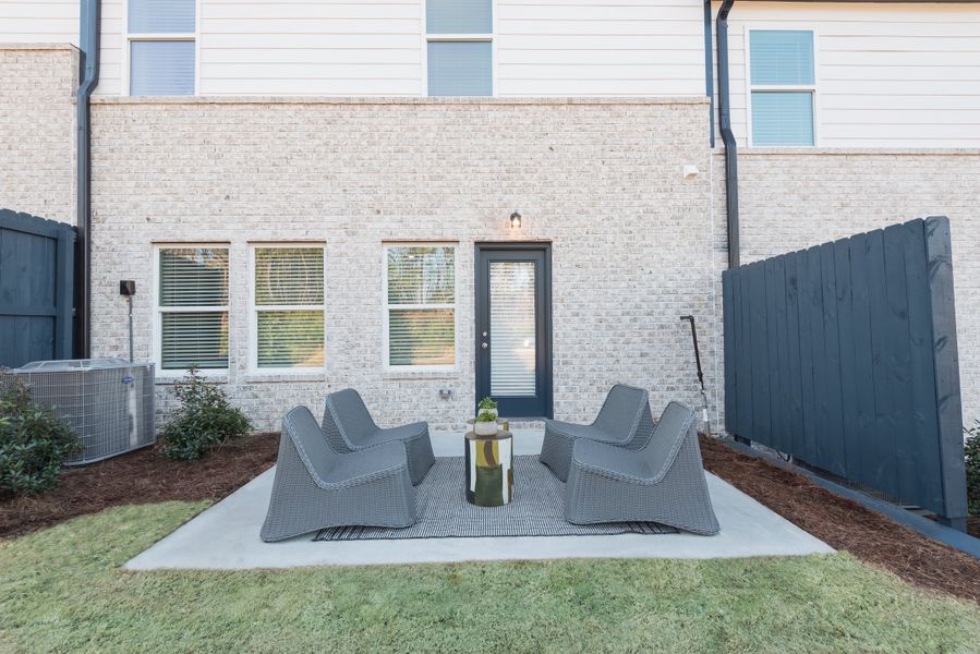 Enjoy early mornings on your own private patio.