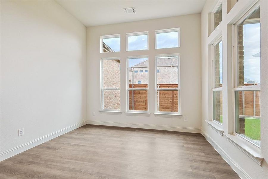 Unfurnished room featuring light hardwood / wood-style flooring and plenty of natural light