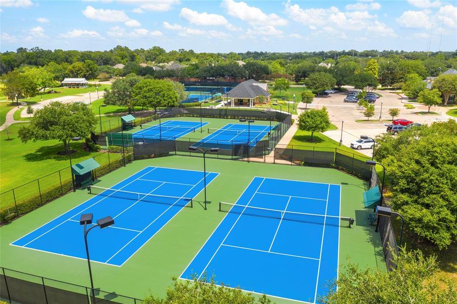 Grab a friend for a singles or doubles match! Sienna residents can reserve a court or walk up and play!