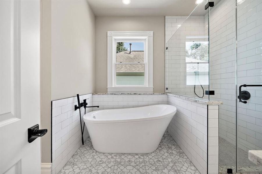 Primary bathroom - slipper tub for long soaks and lots of bubbles!