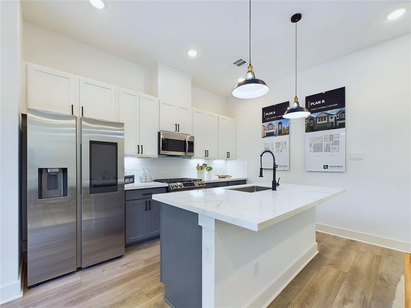 Open-concept first-floor living area.