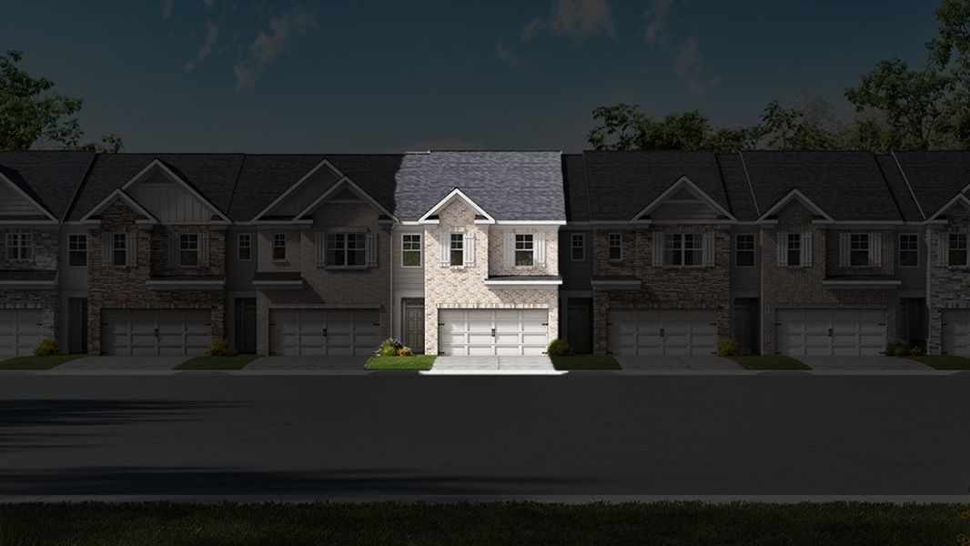 New construction Townhouse house Stratford 24' Townhome, 2584 Poppy Court, Buford, GA 30519 - photo