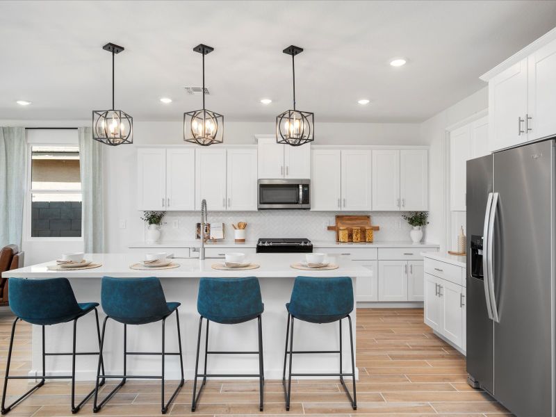 Kitchen of Onyx floorplan modeled at Silva Farms