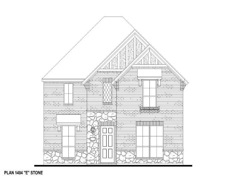 Plan 1404 Elevation E w/ Stone