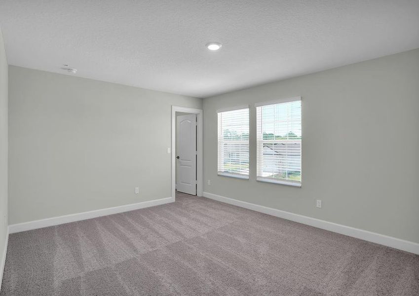 The second bedroom has a double window, making it bright and airy