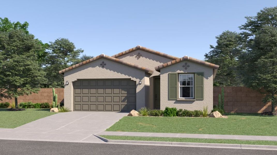 New construction Single-Family house Latitude Plan 3580, 36575 W. Maddaloni Ave., Maricopa, AZ 85138 - photo