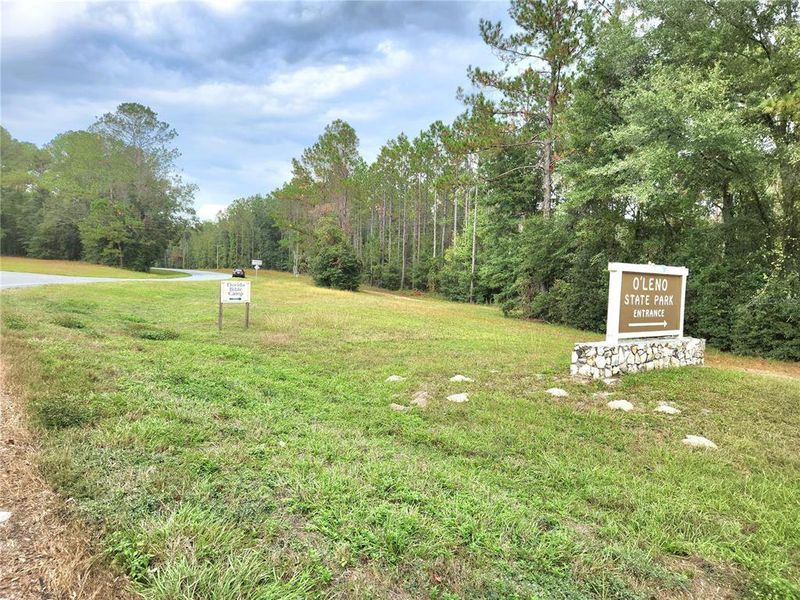 located along the Florida Bible Camp property and the Oleno state park