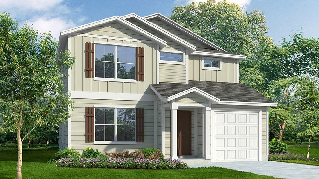 New construction Single-Family house 4618 Dominic Creek, San Antonio, TX 78223 The Ellington- photo