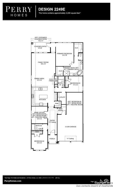 New construction Single-Family house 1831 Cowbird Avenue, New Braunfels, TX 78132 Design 2249E- photo