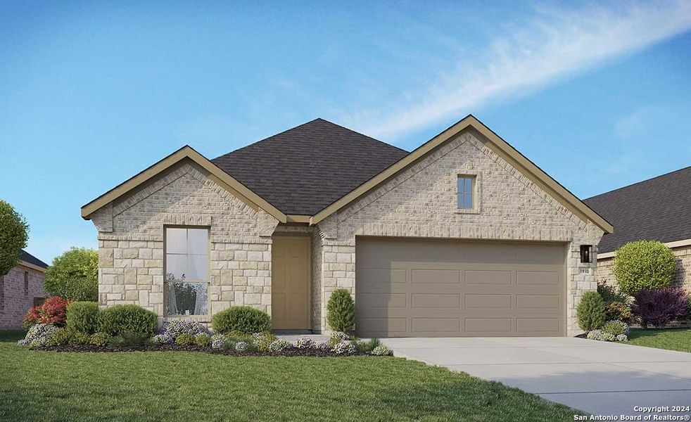 New construction Single-Family house 2022 Chelsea Grove, New Braunfels, TX 78130 Enclave Series - Maldives- photo