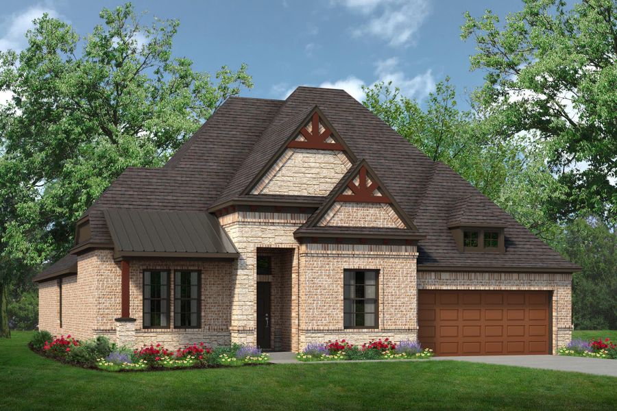 Elevation E with Stone | Concept 2622 at Redden Farms - Signature Series in Midlothian, TX by Landsea Homes