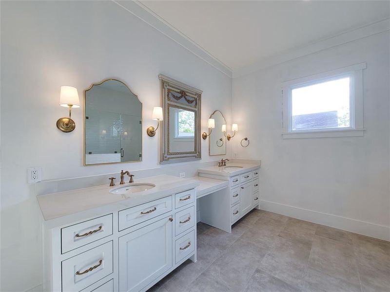 *Primary Bath* Example of recent construction by Ansari Homes in the Heights.