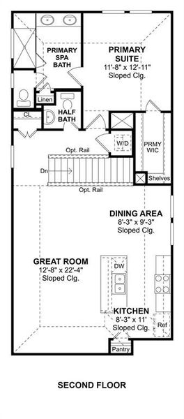 The Carter floor plan by K. Hovnanian Homes. 2nd Floor shown. *Prices, plans, dimensions, features, specifications, materials, and availability of homes or communities are subject to change without notice or obligation.