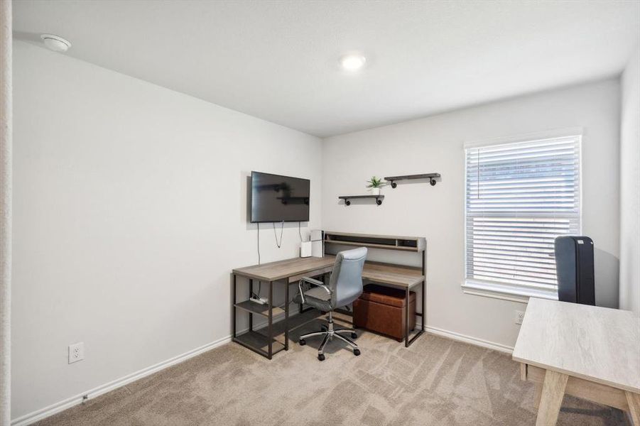 View of carpeted office