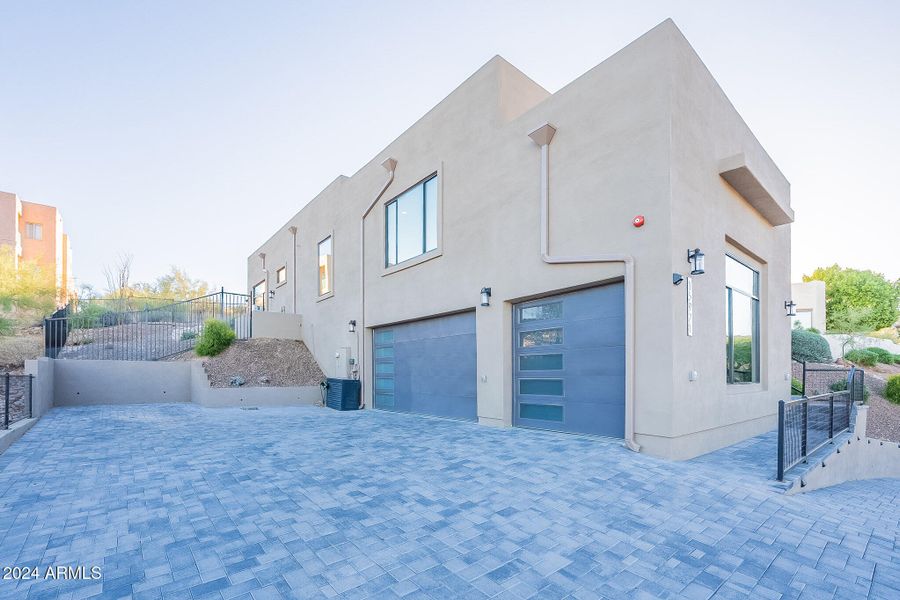 Expanded slab for easy garage entry