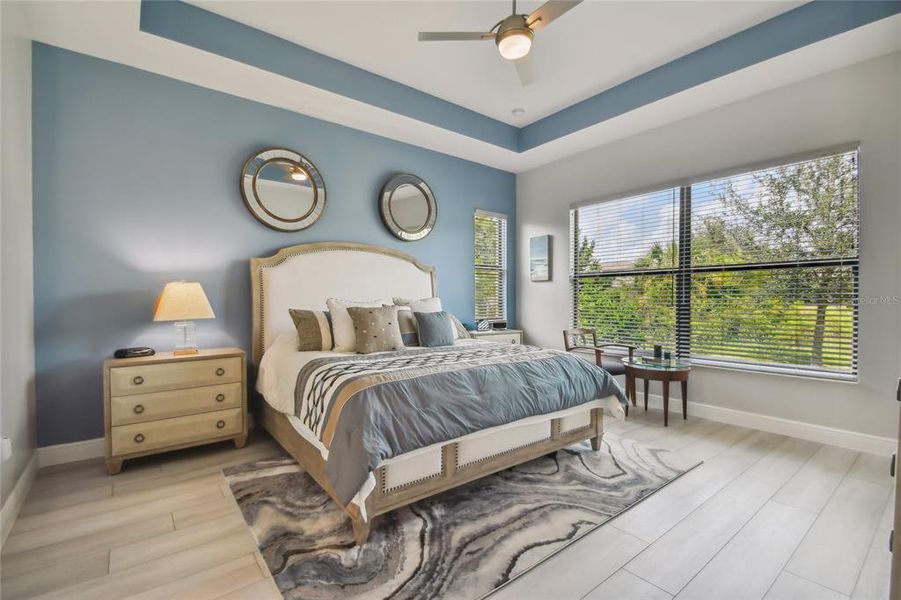 Primary Bedroom with large private bath, and huge walk-in closet